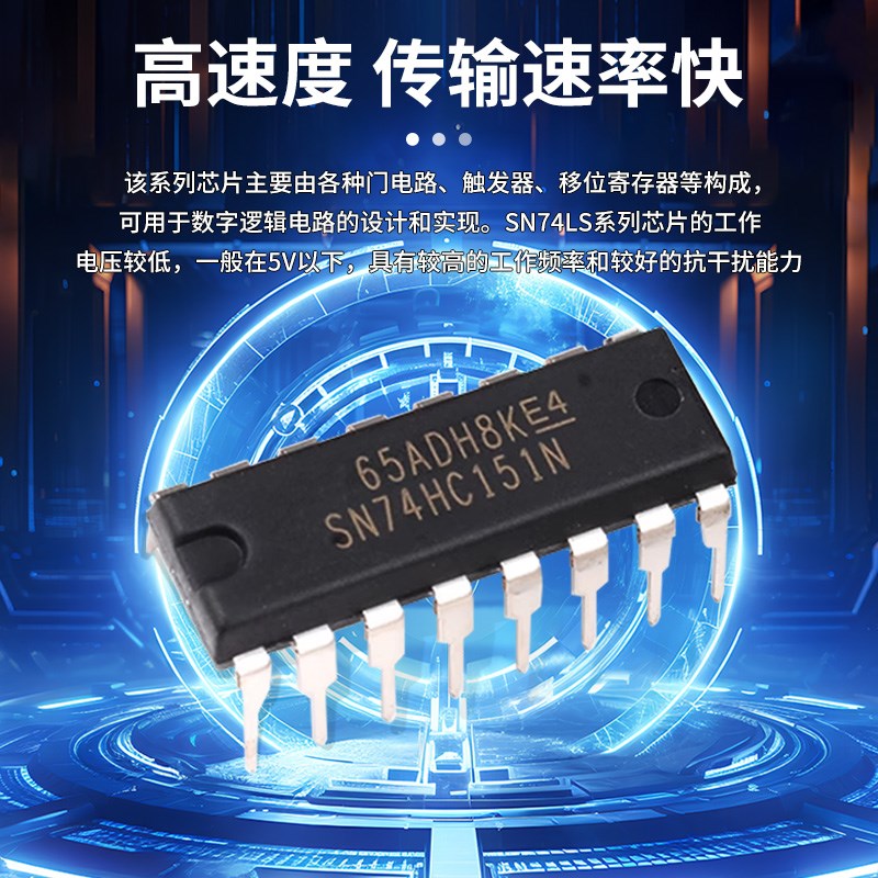 SN74LS00 01 02 03 04 05 06 07 08 09 10 11 14 N芯片DIP-14直插