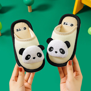 儿童拖鞋男童秋冬季宝宝家居室内防滑卡通2025新款小男孩棉布拖鞋