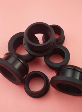 黑色护线圈橡胶密封圈出线环过线圈配电箱电线扣式保护套孔塞18MM