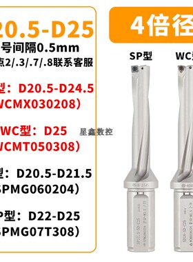 U钻WC/SP直径8/10/70/100平底U钻非标小数点SO抗震内冷出水暴力钻