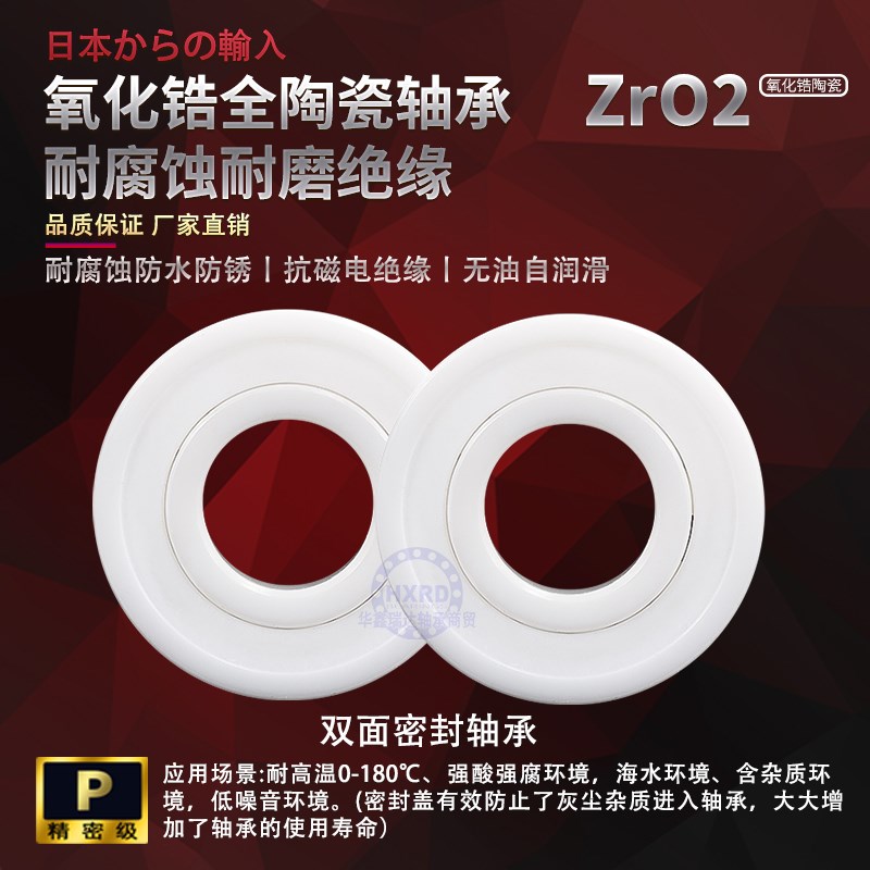 瑞典进口全陶瓷耐高温无油轴承 6300 6301 6302 6303 6304 CE CZ