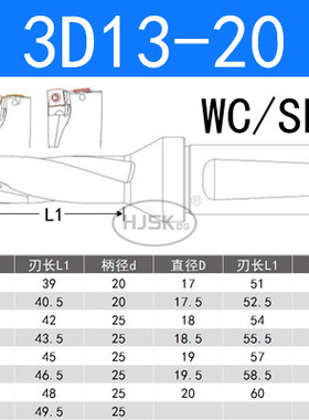 快速钻U钻暴力钻喷水钻扩孔钻头数控车床WCSP2 3 4 5倍径 10-95