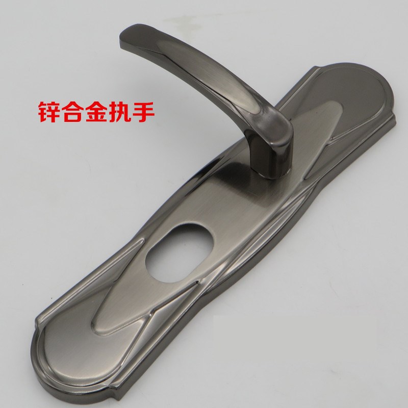 黑金钢步阳防盗门大门把手拉手锌合金手J柄入户门执手大门锁单双