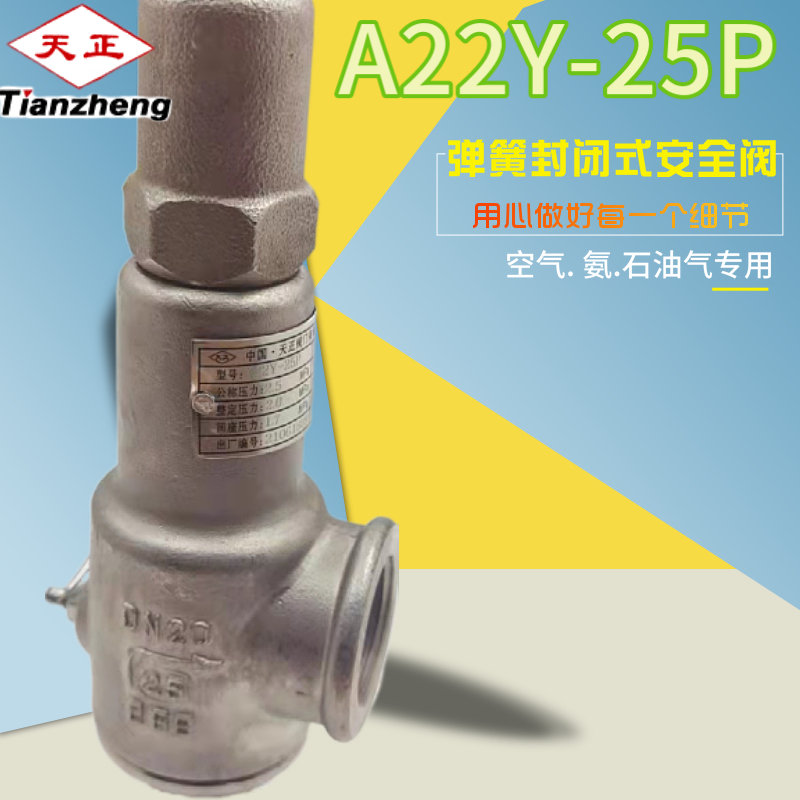 气体专用安全阀氨氟A22F/W/H/Y-16C/P铸铁不锈钢封闭全启式安全阀