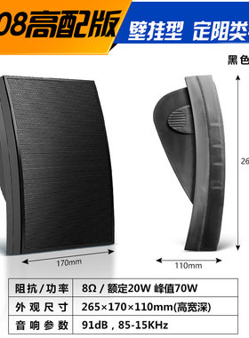 S50/C天韵家庭同轴定阻吸顶喇叭5寸音箱背景音乐系统天花吊顶音响