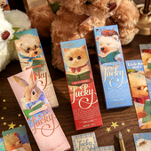 卡通可爱词学生高颜值阅读标记 月光读书会系列 纸先生盒装 书签