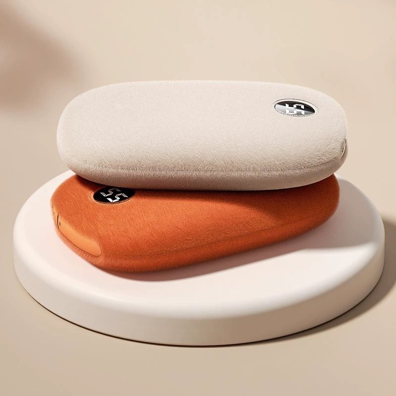 毛绒暖手宝充电宝二合一冬季新款数显办公室便携充电式暖宝宝