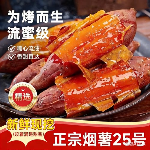 山东烟薯25号蜜薯5斤9斤整箱糖心香甜红薯沙地番薯板栗烤地瓜蜜心