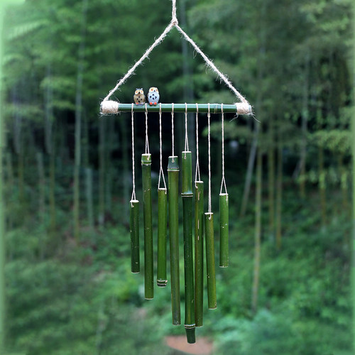 竹风铃挂件成品diy材料包