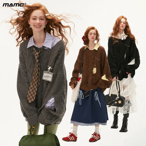 MAMC廓形破坏慵懒高级感针织衫