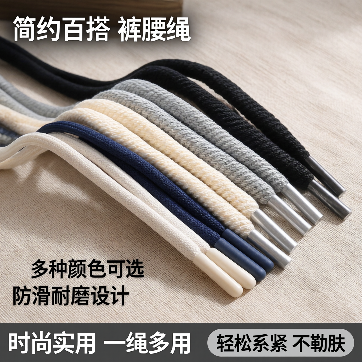 裤腰绳抽绳休闲裤运动裤腰带绳圆形裤带子卫衣帽绳帽子系绳裤绳子