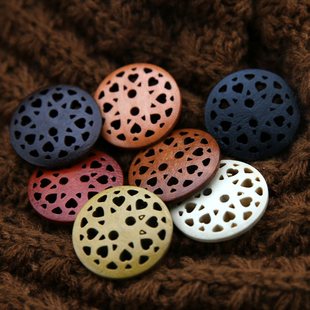 木质复古大衣纽扣高档衣服女木头扣子实木装饰扣外套毛衣diy手工