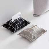 ins日式 简约棉麻纸巾套家居布艺纸巾盒抽纸套家用创意纸巾抽纸袋