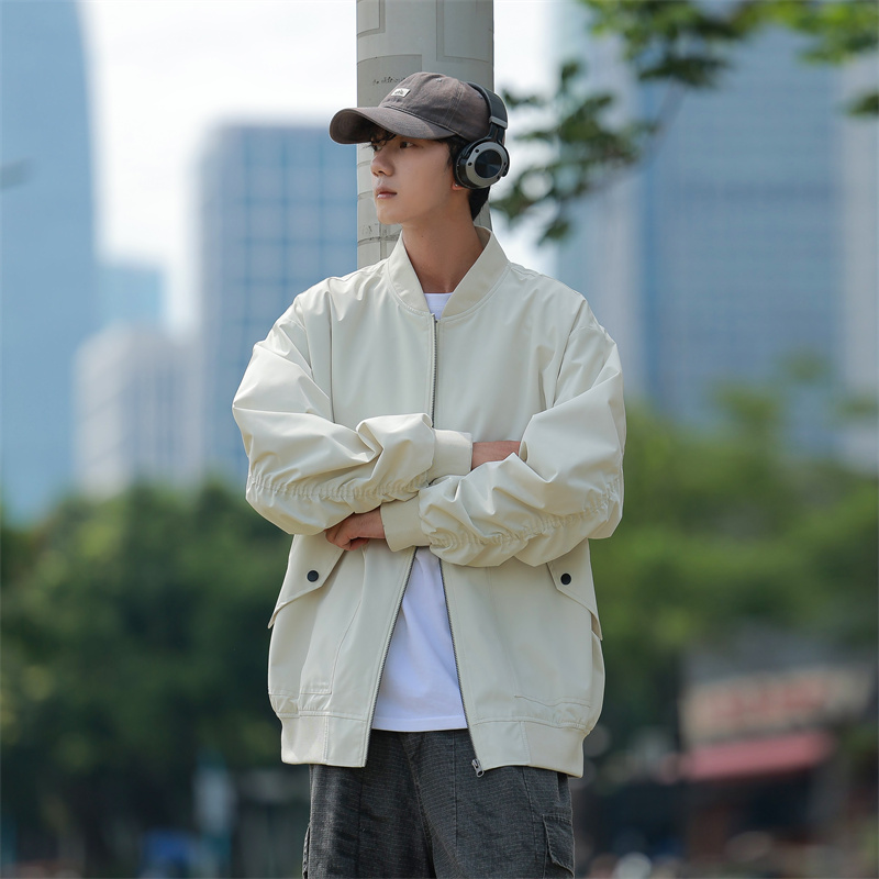 WAALEVANA复古棒球服飞行员夹克