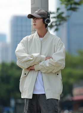 WAALEVANA美式复古机能棒球服飞行员夹克男女宽松潮流情侣外套ins