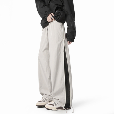 WAALEVANA美式侧边拉链网格运动伞兵裤夏薄款速干防水冰丝空调裤