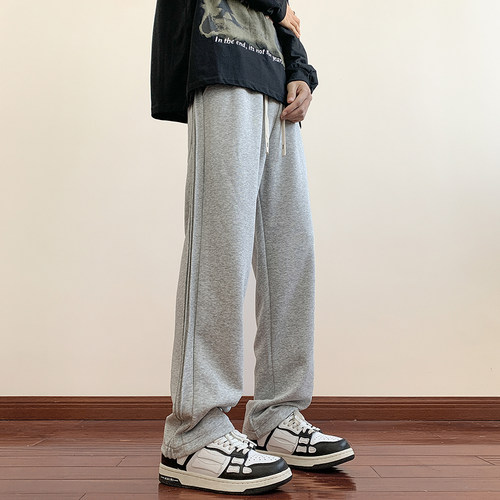 WAALEVANA褶皱侧条纹卫裤