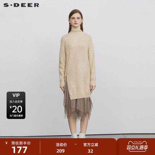 s.deer连衣裙圣迪奥高领