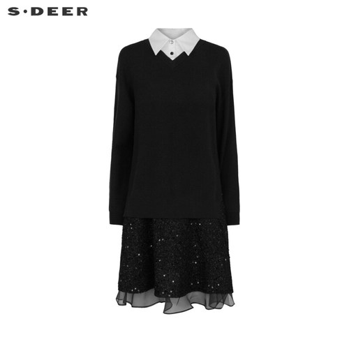sdeer圣迪奥女装复古撞