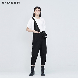 S20280839 松紧字母背带长裤 sdeer圣迪奥2020夏季 新品