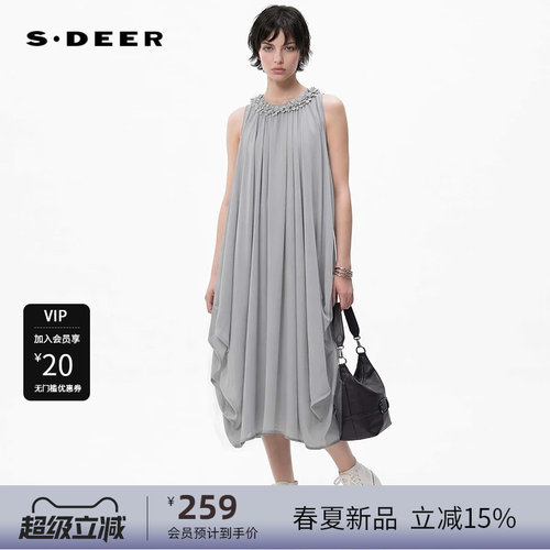 无袖连衣裙 清新花朵 度假风