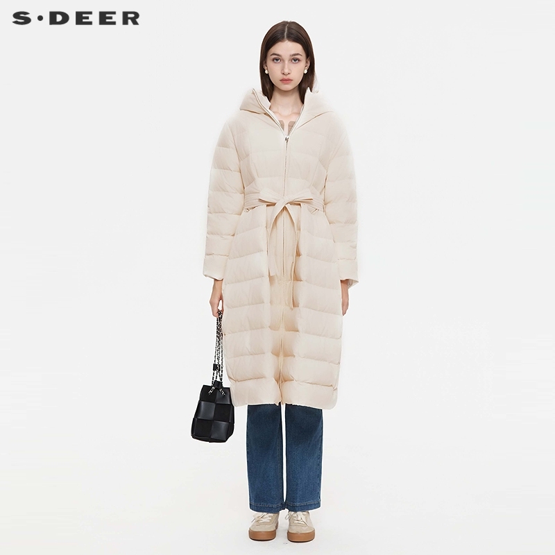 连帽羽绒服 实用插袋 收腰设计