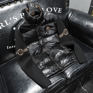 2022年新款 男士立领白鸭绒针织袖羽绒服 M-5XL Y0702图片