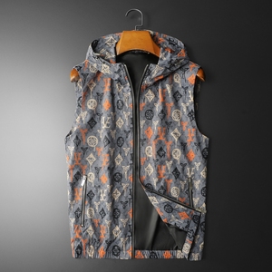 2025春装新款 男士连帽马甲背心 M-5XL 钱塘6026-9012-P145，男装背心/马甲，钱塘6026