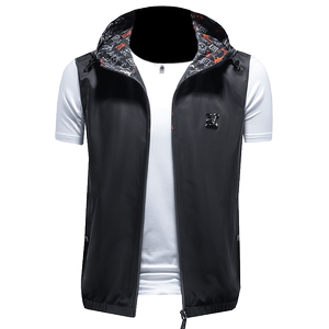 2024春装 男士连帽马甲背心   M-5XL 9006-P140 （镂空图）图片