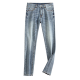 2024年新款男士蓝色修身牛仔长裤N6823P165228，男装牛仔裤，钱塘6026