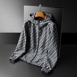 2024秋季新款 男士休闲连帽印花夹克 M-5XL JK8037-P175（黑底）图片
