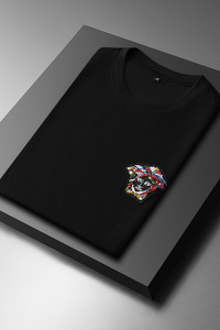 2024年新款 双丝光棉短袖T恤 6651-P80 M-5XL 黑色图片