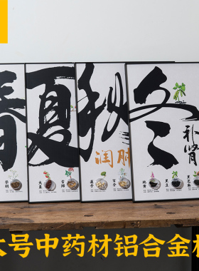 国医标本框中药馆装饰画