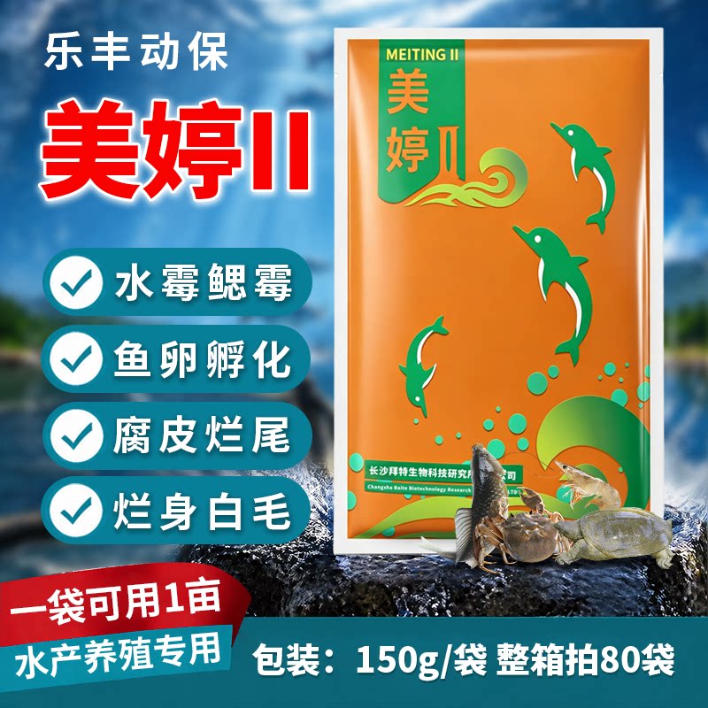 鱼药美婷防治水霉病渔药鱼苗鱼卵鱼身发霉烂身白毛烂尾病水产养殖