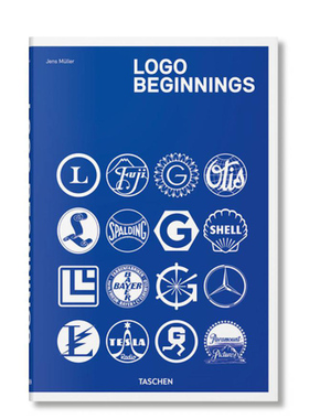 【预订】TASCHEN Logo Beginnings 商标起源绘进口原版英/法/德多语言设计书籍图书