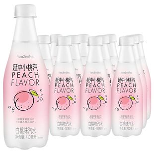 延中小桃汽白桃味咸柠味汽水410ml*12瓶整箱特价小瓶夏日碳酸饮料