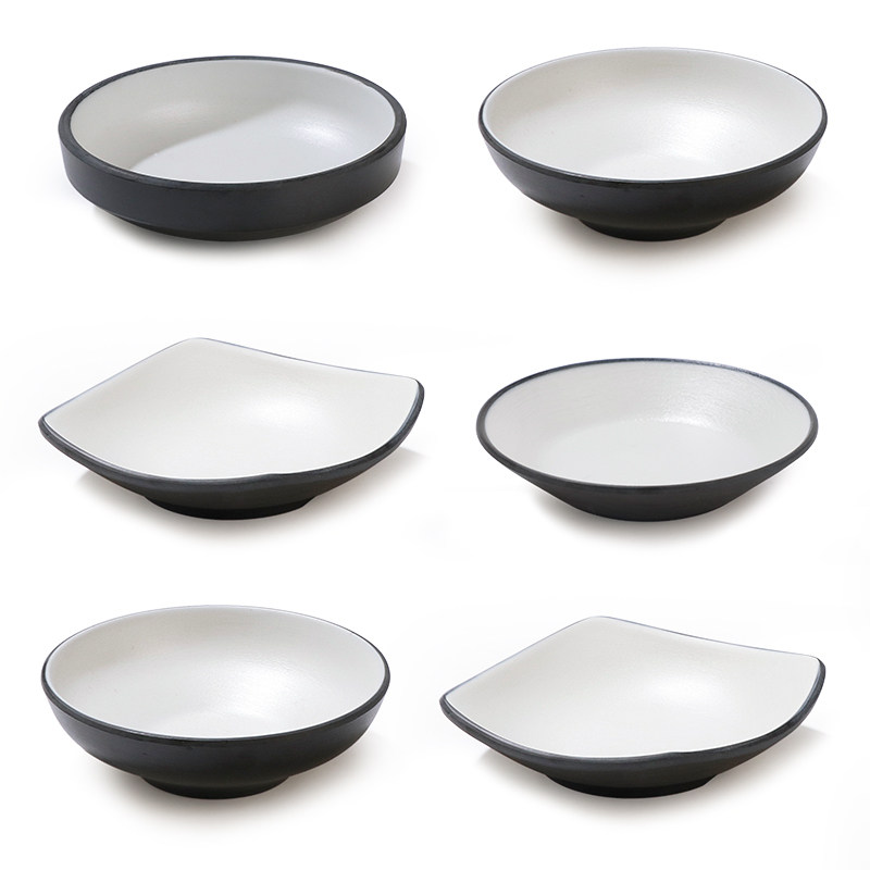 密胺日式味碟商用小菜碟火锅店酱料蘸料碟仿瓷韩式烤肉店调料碟子