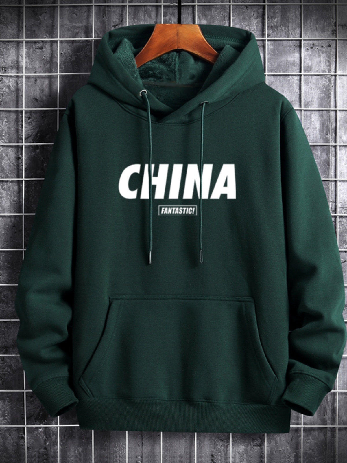 GOOMILLEE美式潮牌重磅纯棉卫衣男2025春秋新款宽松大码连帽上衣