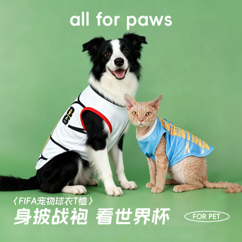 FIFA足球世界杯宠物球衣T恤猫狗夏季速干背心中小型犬衣服足球服
