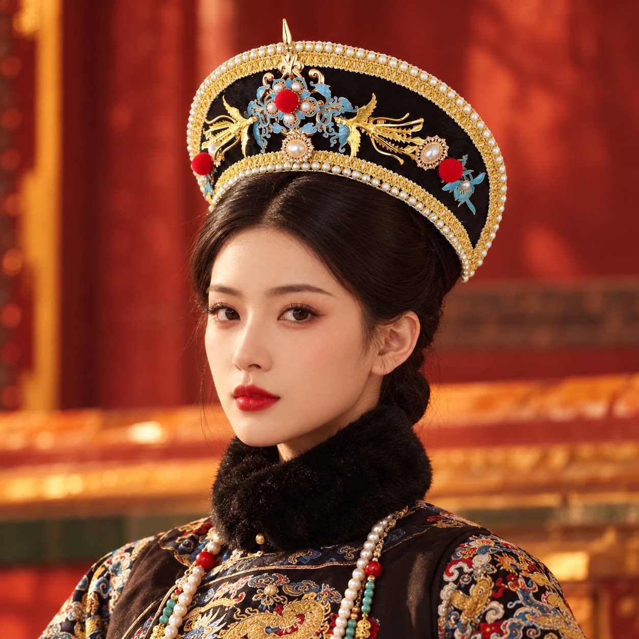古装发冠皇后贵妃娘娘清宫旗头
