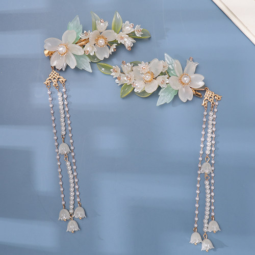 古风仙气铃兰花流苏对夹