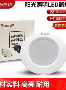 阳光照明全塑筒灯led天花射灯