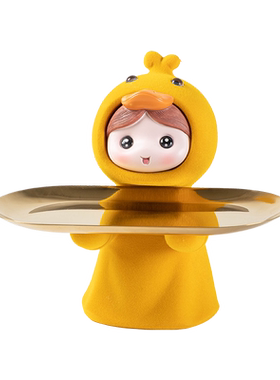 智老板树脂收纳卡通植绒材质