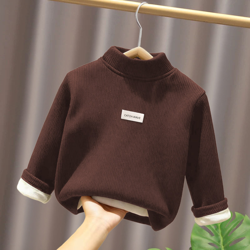 秋冬季儿童休闲德绒打底衫加绒加厚男童女童保暖半高领一体绒上衣,童装/婴儿装/亲子装,保暖上装,淘宝优惠券,粉丝福利购,淘宝优惠卷
