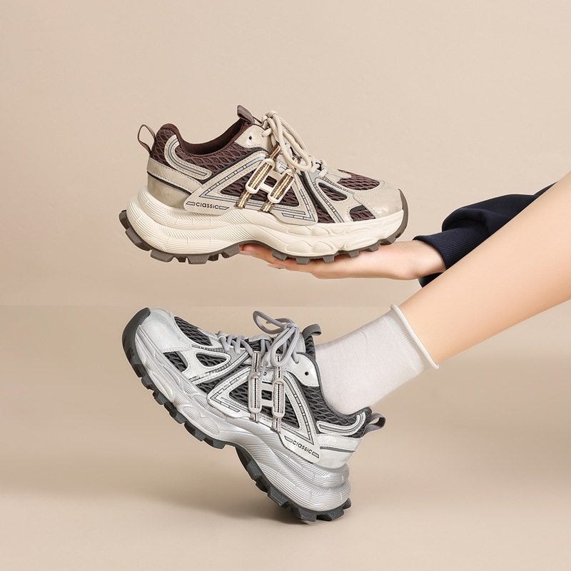 ZHR则则厚底老爹鞋女2025新款秋季时尚百搭机车风休闲银色高级感,女鞋,老爹鞋,淘宝优惠券,粉丝福利购,淘宝优惠卷