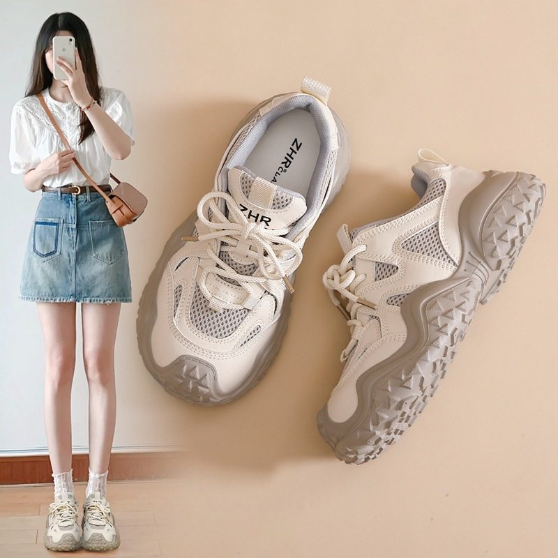 ZHR轻便防滑老爹鞋女网面透气大头萌鞋复古休闲鞋厚底运动登山鞋,女鞋,老爹鞋,淘宝优惠券,粉丝福利购,淘宝优惠卷