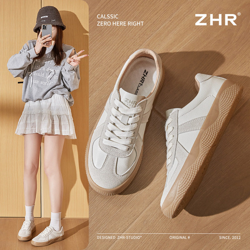 ZHR则则复古德训鞋女2025春季男女同款板鞋透气舒适运动休闲女鞋,女鞋,德训鞋,淘宝优惠券,粉丝福利购,淘宝优惠卷