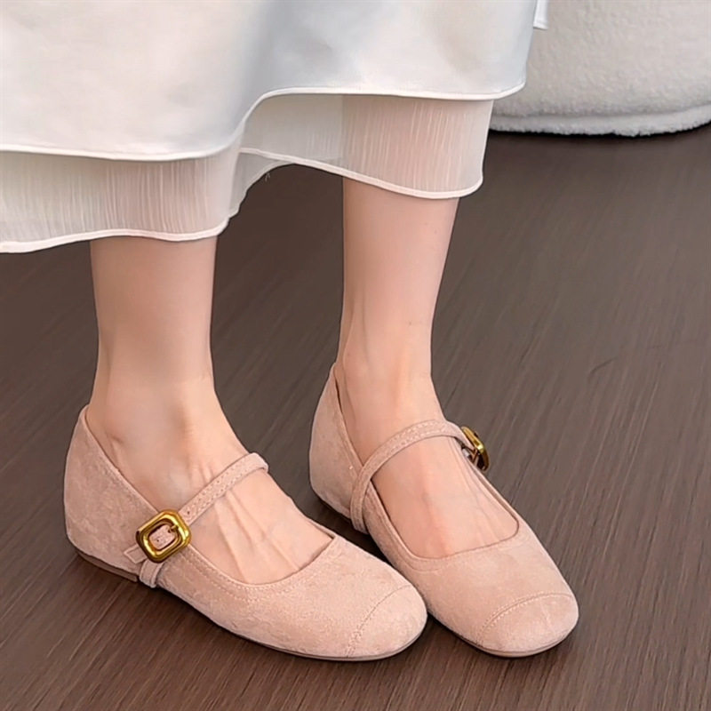 007-L57芭蕾仙女绒面圆头浅口内增高单鞋春秋平底玛丽珍女鞋,女鞋,玛丽珍鞋,淘宝优惠券,粉丝福利购,淘宝优惠卷