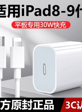 适用苹果iPad8代充电器线30WPD快充原线装ipad9代平板数据线充电插头