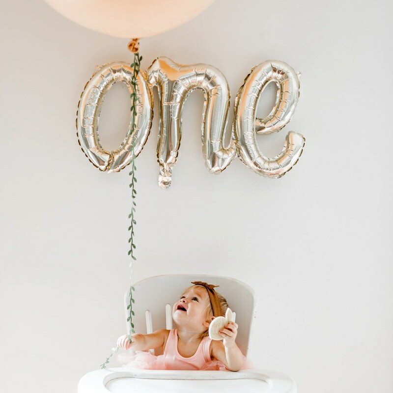 ins网红连体字母one周岁生日派对布置气球boy铝膜girl趴体装扮